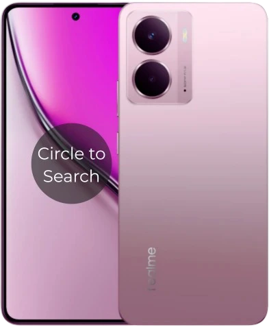 Realme P3 5G smartphone with sleek design, advanced triple camera, and powerful performance.